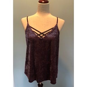 American Eagle crushed velvet tank top